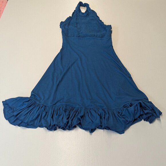 Betsey Johnson Size P (Small/Petite) Cerulean Blue Halter Dress *See notes - Picture 12 of 15